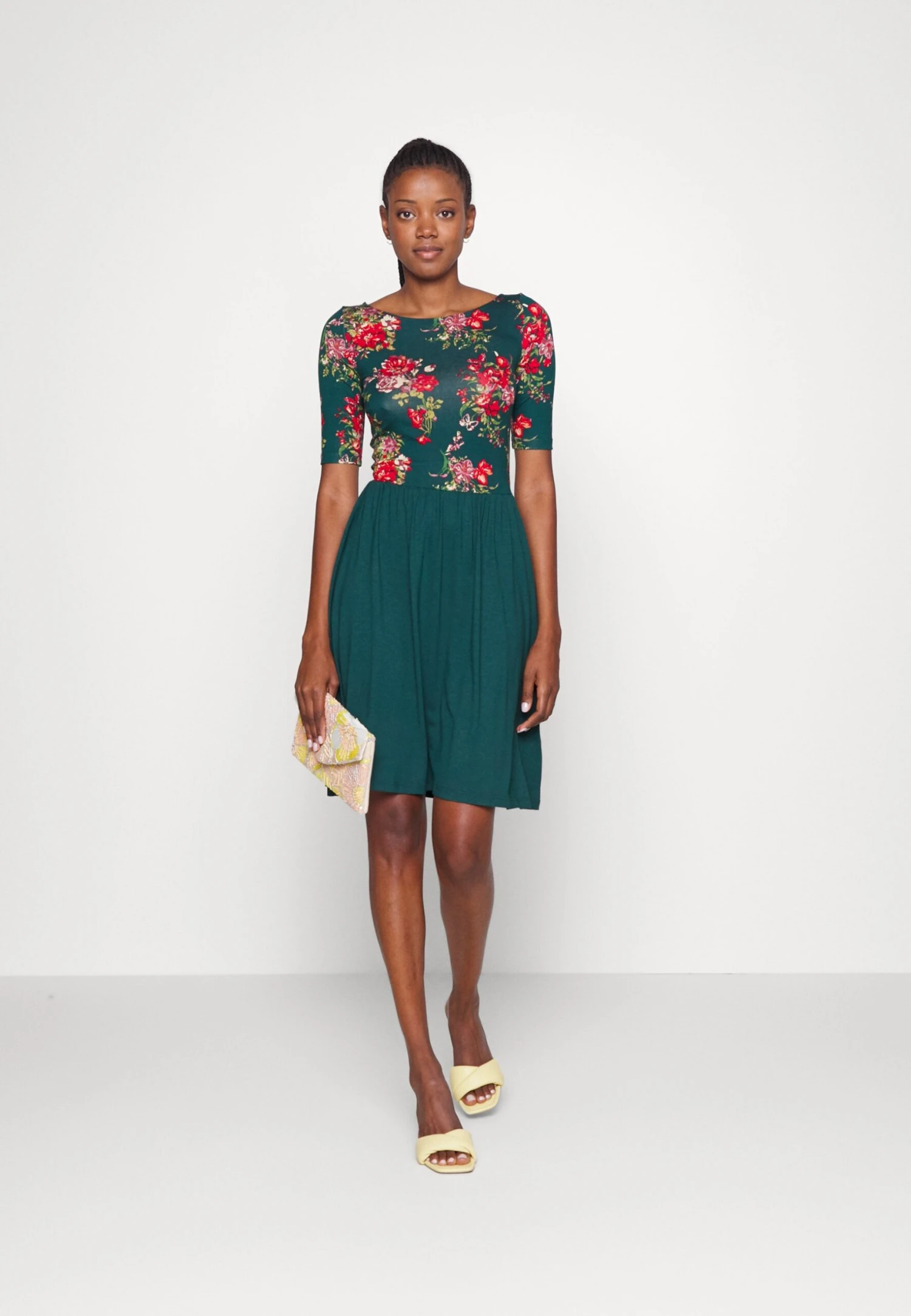 Anna Field Robe En Jersey - Multi-Coloured/Green 2 Anna Field Robe En Jersey - Multi-Coloured/Green – Image 2