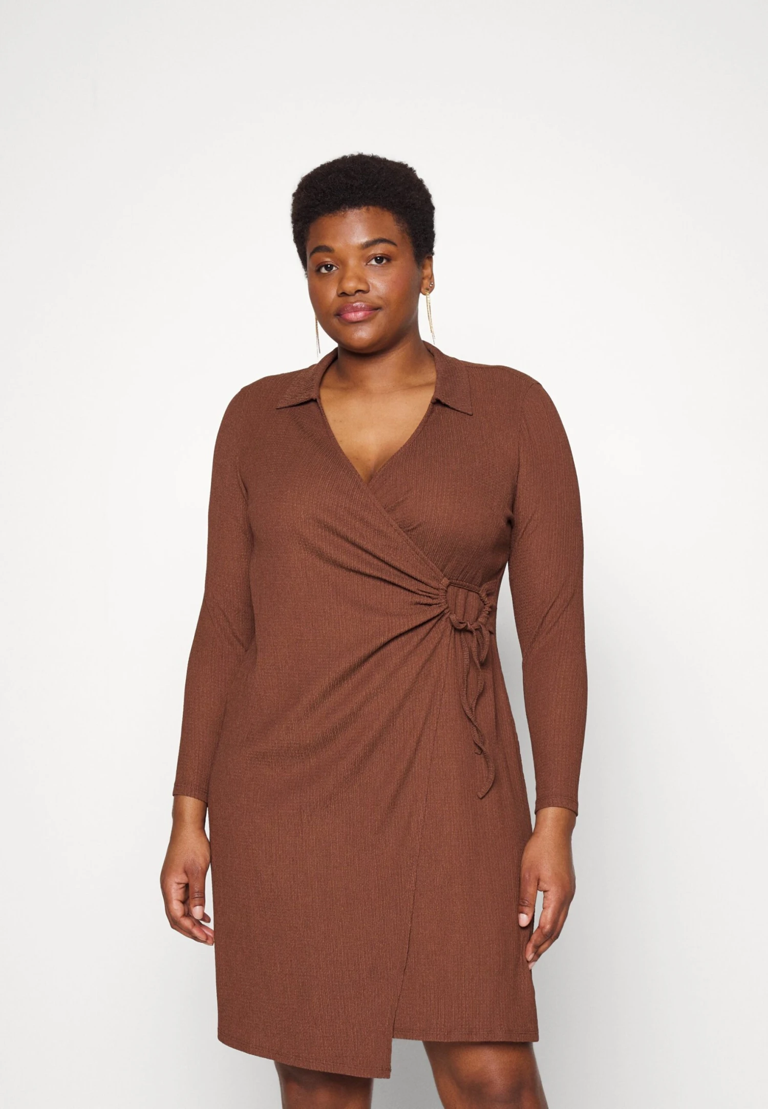 Robe En Jersey - Dark Brown 1 Robe En Jersey - Dark Brown