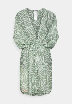 Anna Field Printed Short Kimono / 606 - Khaki_003 - Off-White - Accessoire De Plage - Khaki/Off-White -Anna Field Soldes Boutique 16f0fcdbc85141cc9ef550ec638d48b7