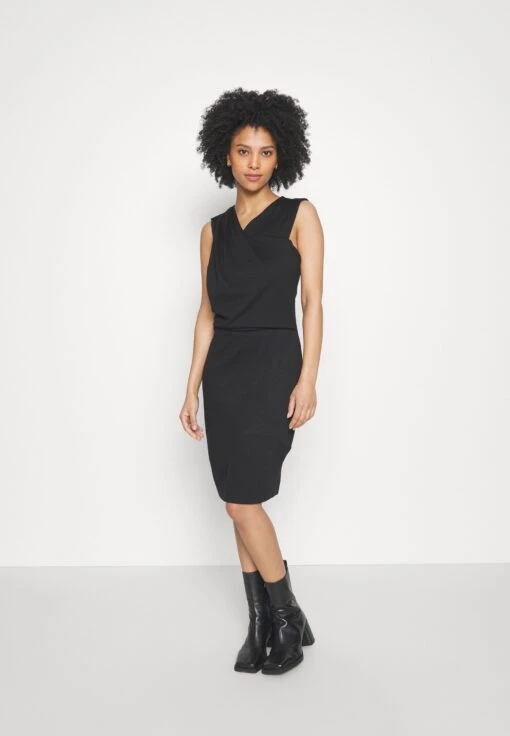 Drapped Neckline Smart Bodycon Sleeveless Mini Dress - Robe En Jersey - Black -Anna Field Soldes Boutique 172e59578b62453284a60ba5da8b6274
