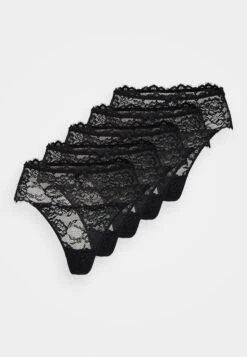 Anna Field 5Pp High Rise Lace Thong - String - Black -Anna Field Soldes Boutique 1d7323e8540d4a6dba0ff1fa79eb0047