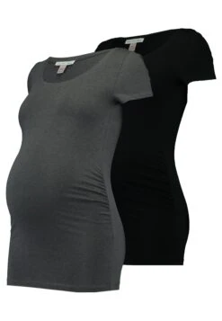 2 Pack - T-Shirt Basique - Dark Gray/Black