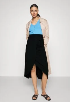 Anna Field Basic Wrap Over Midi Skirt - Jupe Trapèze - Black -Anna Field Soldes Boutique 264acaf8c7414ababd1c8ed4dc1432a7