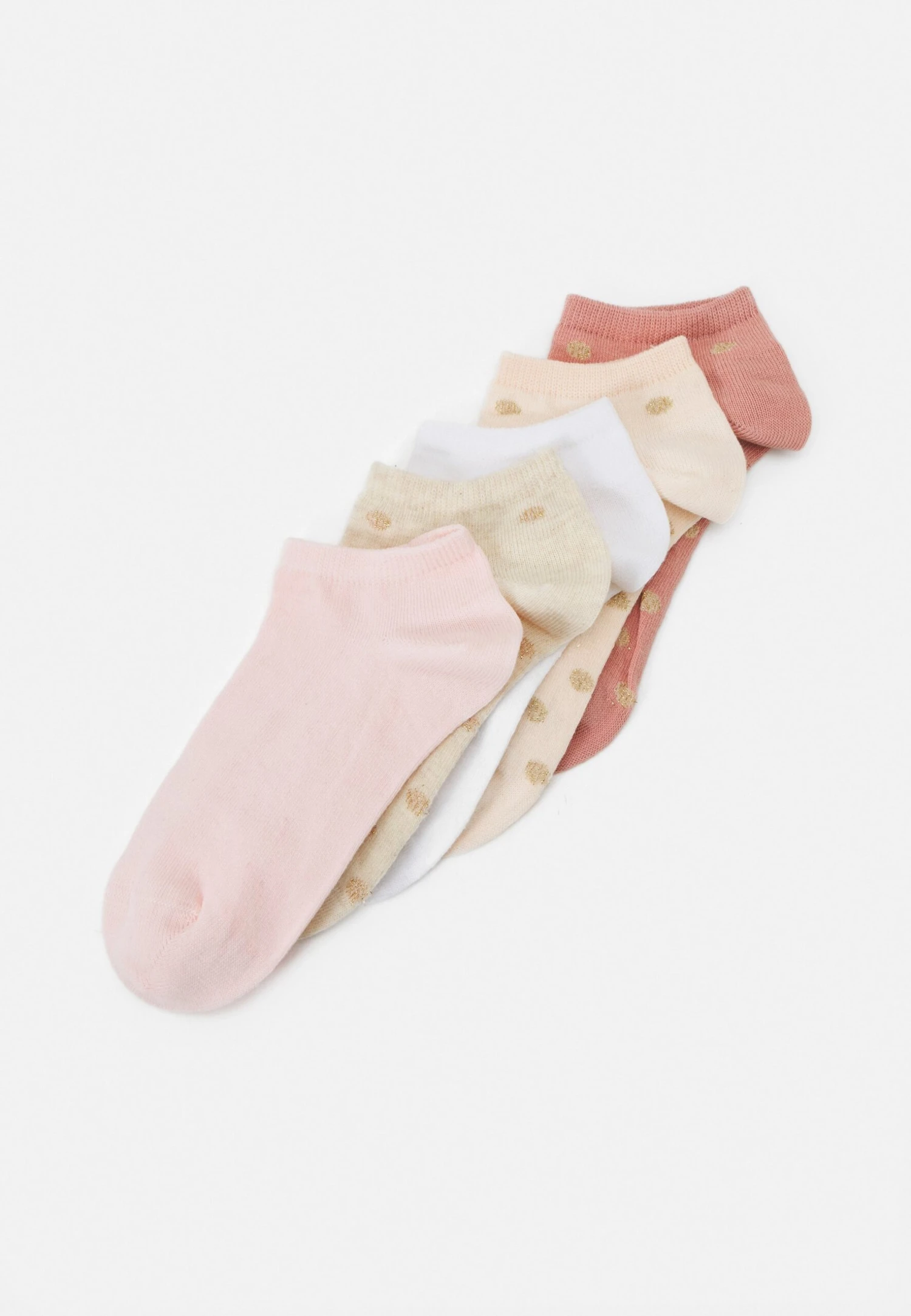 Anna Field 5 Pack - Chaussettes - White/Beige/Pink 1 Anna Field 5 Pack - Chaussettes - White/Beige/Pink