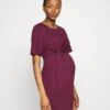 Sleeves Mini Dress - Robe En Jersey - Purple