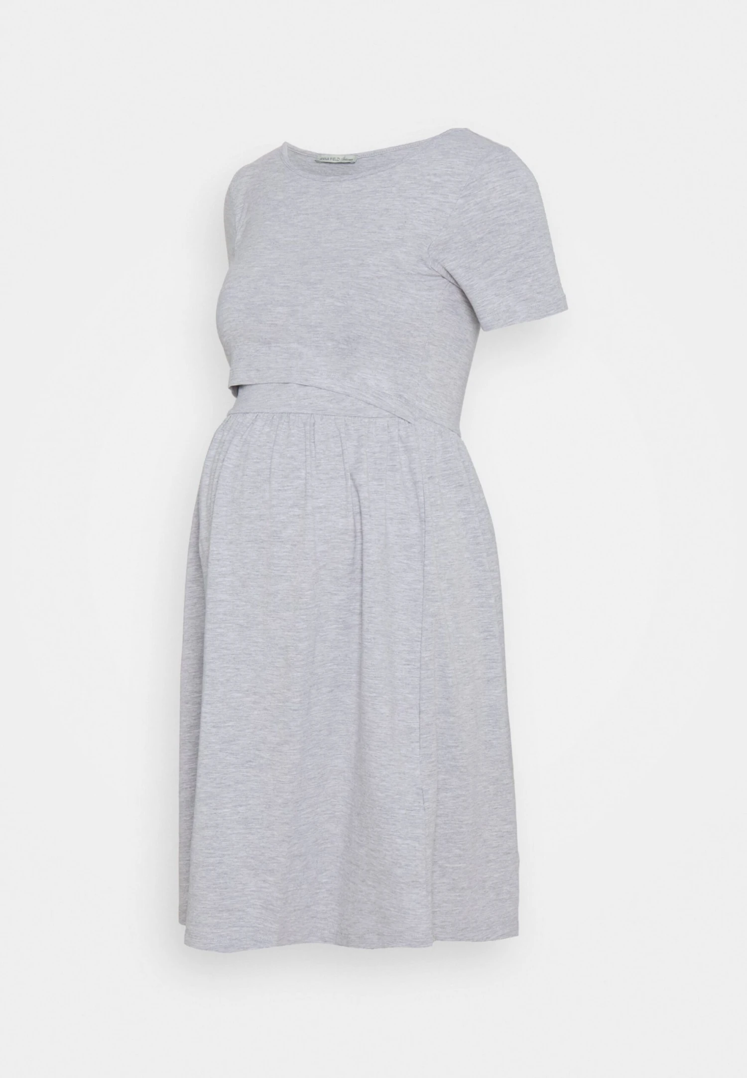 Nursing - Robe En Jersey - Light Grey 1 Nursing - Robe En Jersey - Light Grey