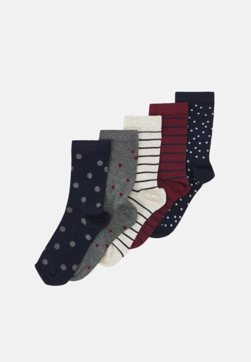 Anna Field 5 Pack - Chaussettes - Dark Blue/Dark Red -Anna Field Soldes Boutique 40f7ff545d8c445daaba3210226133d0