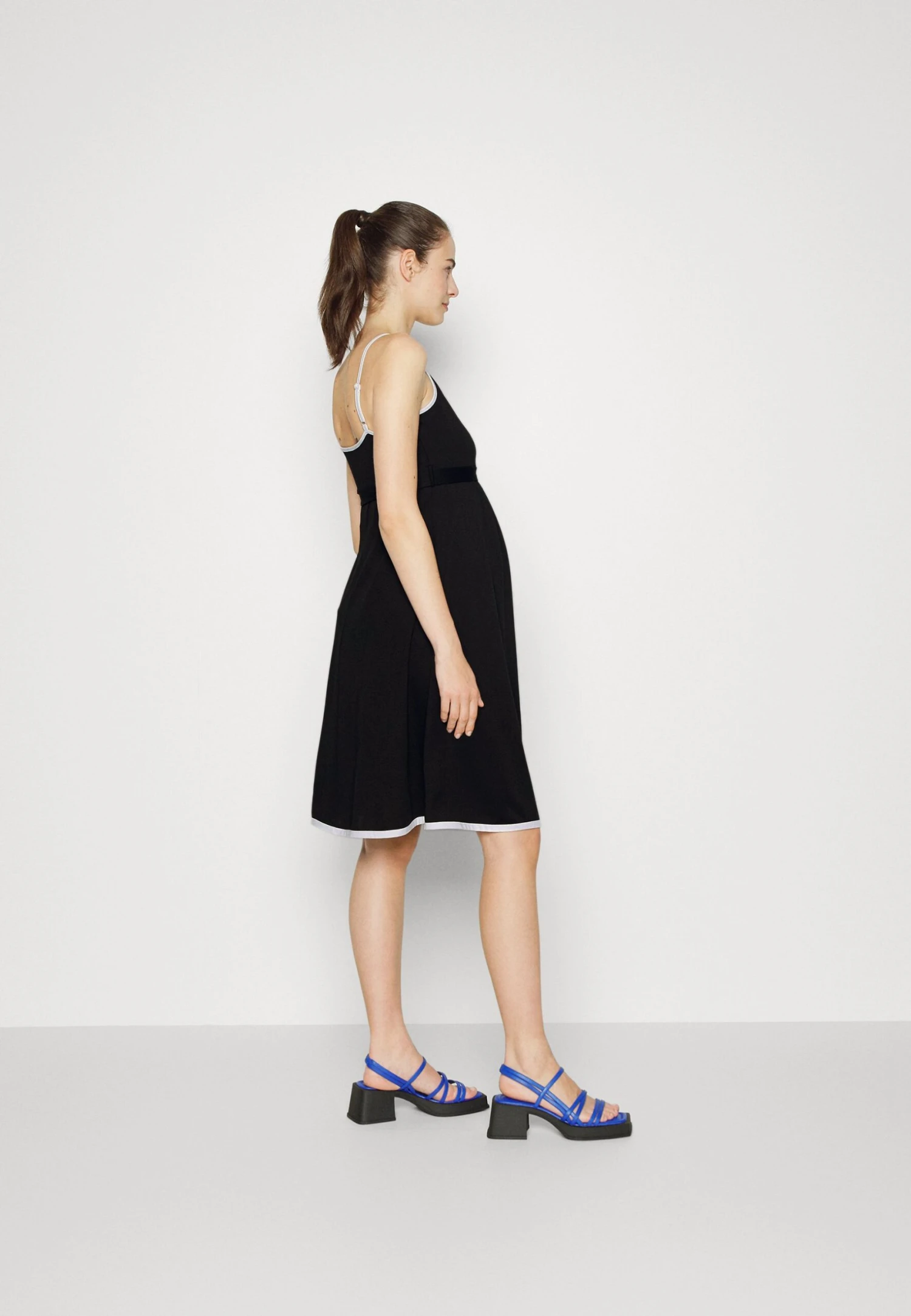 Robe En Jersey - Black/White 3 Robe En Jersey - Black/White â Image 3