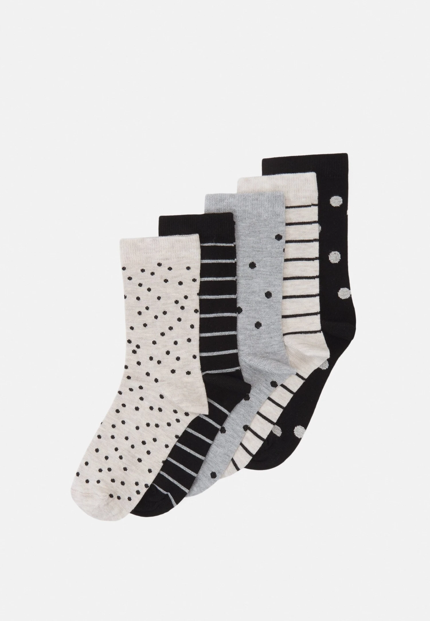 Anna Field 5 Pack - Chaussettes - Grey/Black 1 Anna Field 5 Pack - Chaussettes - Grey/Black