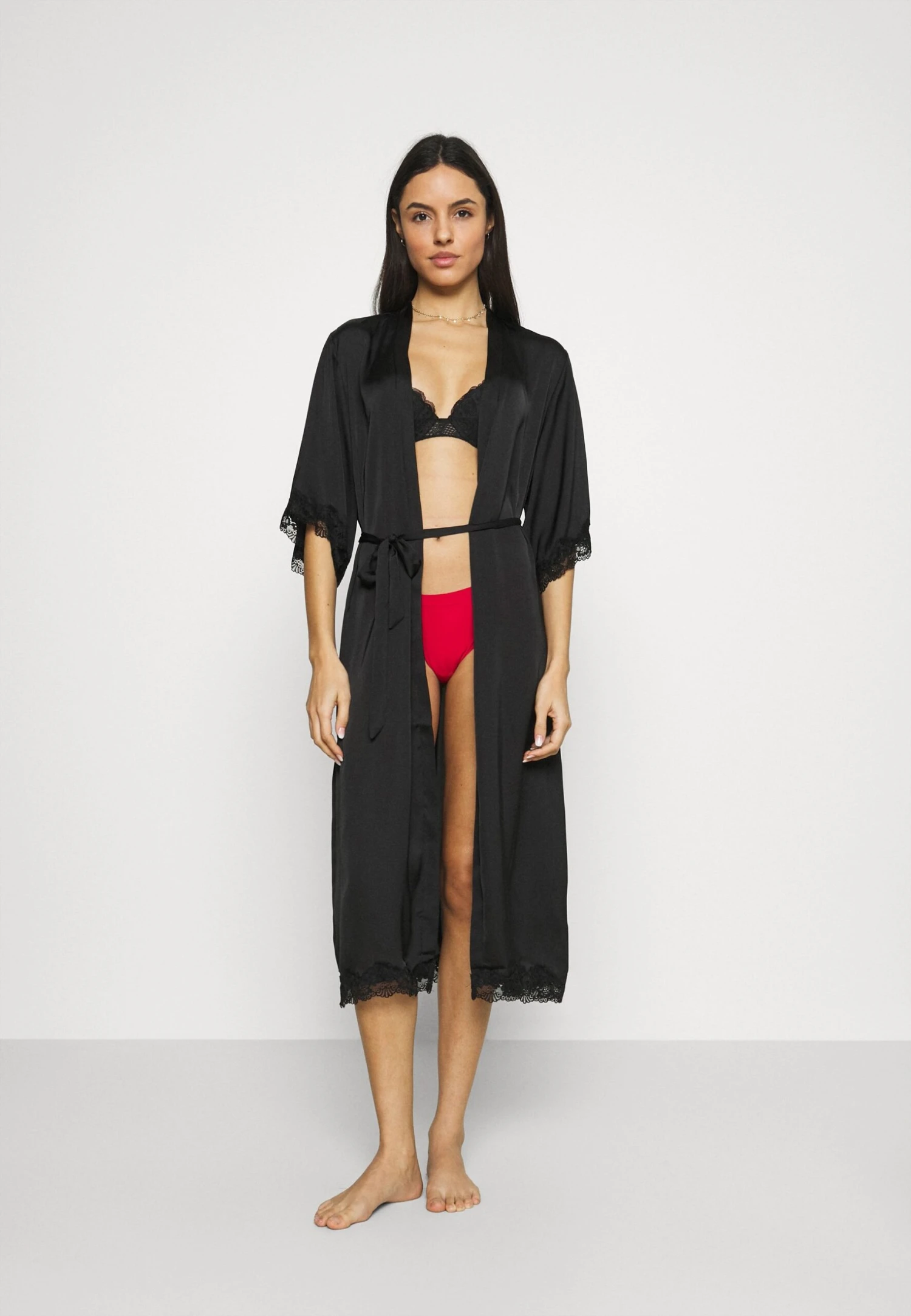 Anna Field Peignoir - Black 1 Anna Field Peignoir - Black