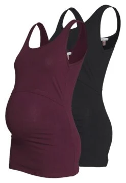 Nursing 2 Pack - Top - Débardeur - Bordeaux/Black -Anna Field Soldes Boutique 67eeb7dbcef342dbac5172d2e50d5ffe