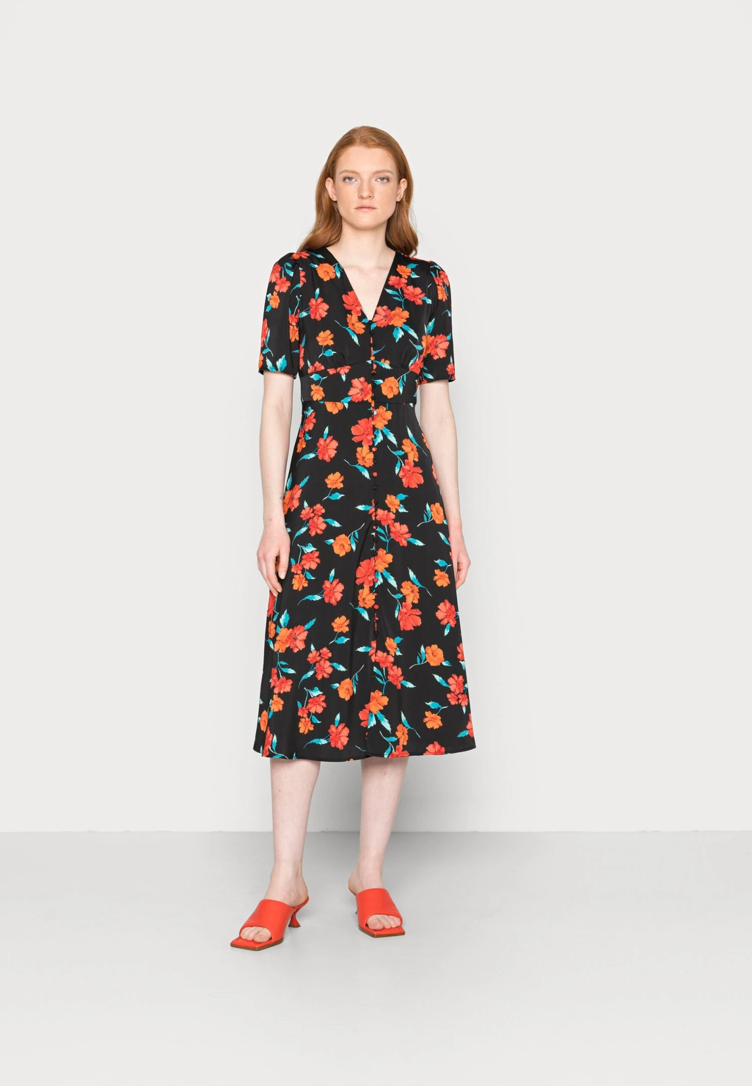 Anna Field Robe De Jour - Black /Red/Multi Coloured 1 Anna Field Robe De Jour - Black /Red/Multi Coloured