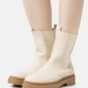 Bottines À Plateau - Beige