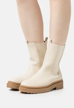 Bottines À Plateau - Beige