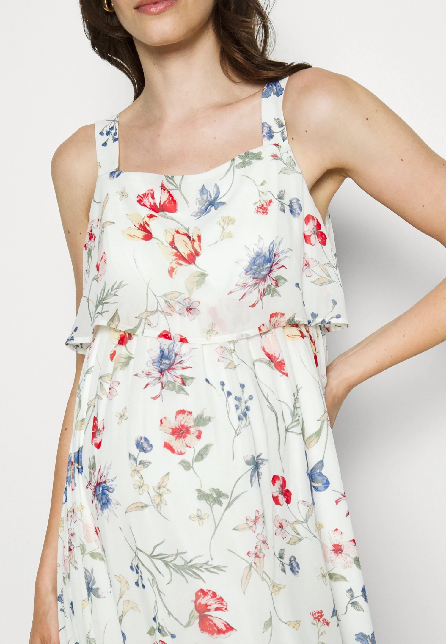 Woven Mama Maxi Dress Nursing Function - Robe Longue - White/Red 6 Woven Mama Maxi Dress Nursing Function - Robe Longue - White/Red – Image 6