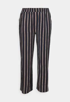 Wide Leg Pant - Pantalon Classique - Dark Blue/Brown/White 8 Wide Leg Pant - Pantalon Classique - Dark Blue/Brown/White -Anna Field Soldes Boutique aa9df79e817344bbb0010b3b238e8ac1