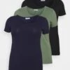 3Er Pack - T-Shirt Basique - Blue/Green/Black