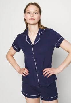 Anna Field Button Through Pj Set - Pyjama - Blue/White -Anna Field Soldes Boutique ca0de327115340e9b0cf3dcf947f73c6