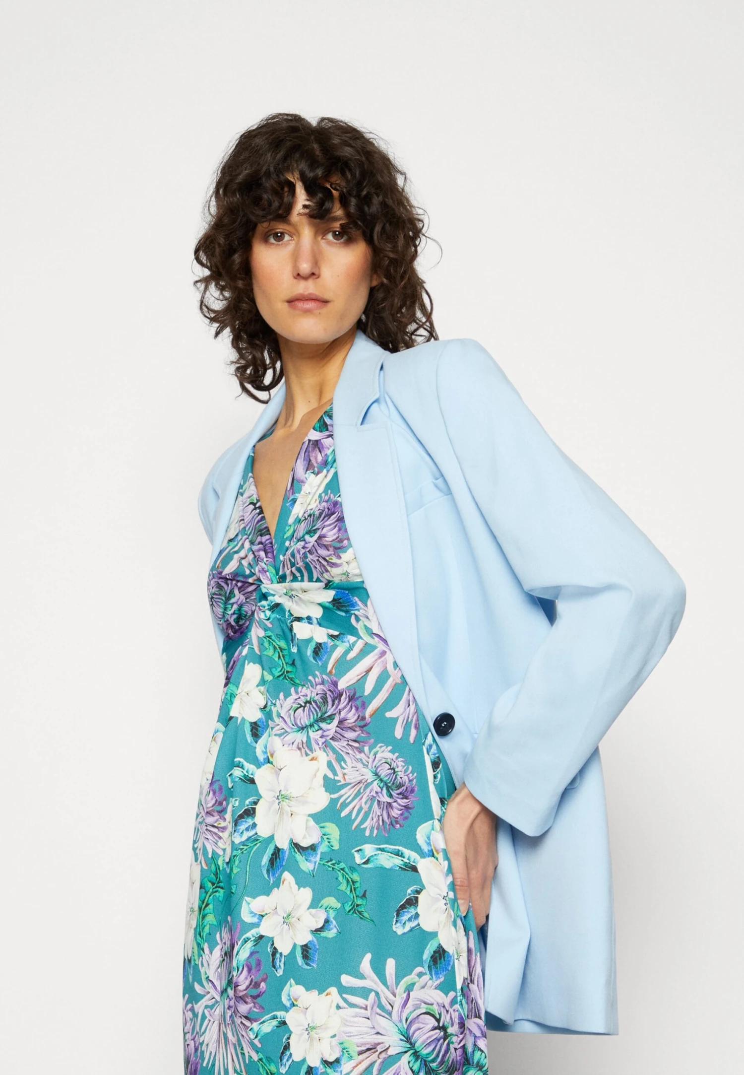 Anna Field Robe En Jersey - Turquoise/Purple/Beige 4 Anna Field Robe En Jersey - Turquoise/Purple/Beige – Image 4
