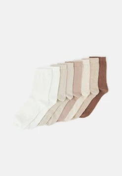 Anna Field 8 Pack - Chaussettes - White/Sand/Camel