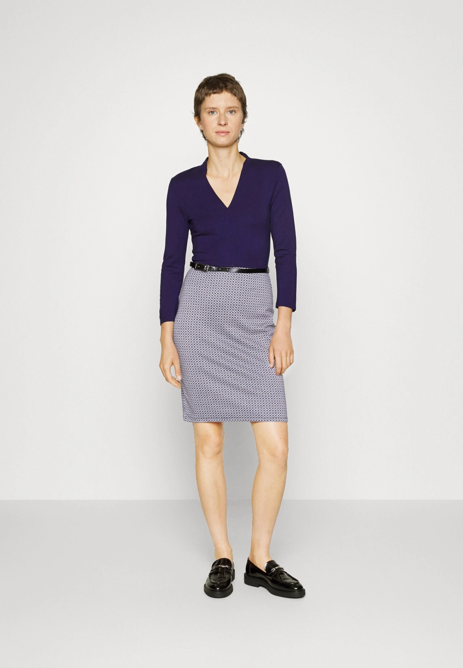 Anna Field Robe Fourreau - Dark Blue/White 1 Anna Field Robe Fourreau - Dark Blue/White