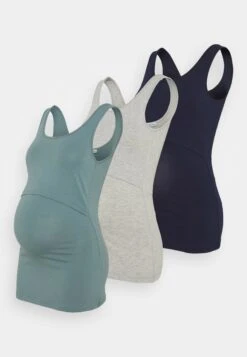 3 Pack - Débardeur - Dark Blue/Teal /Light Grey -Anna Field Soldes Boutique e52ad7b5c1ae467bae357d44cc5c9252