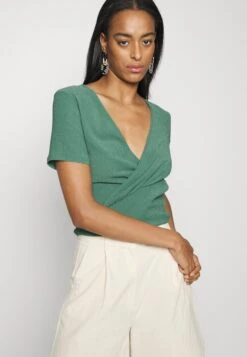 T-Shirt Basique - Dark Green -Anna Field Soldes Boutique f24ace7ba21346378ba6244d5e28f7bc