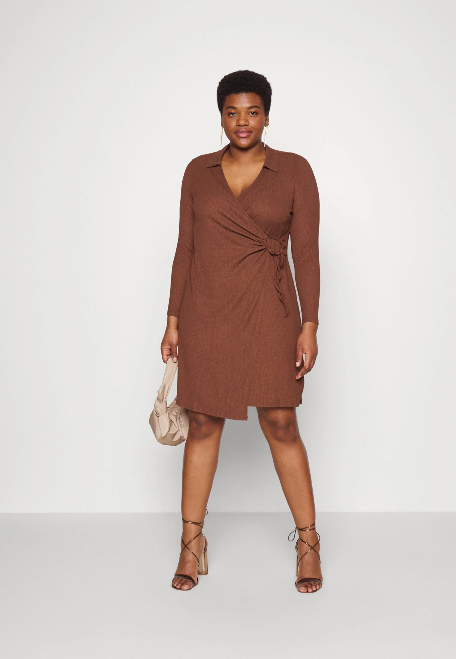 Robe En Jersey - Dark Brown 2 Robe En Jersey - Dark Brown – Image 2