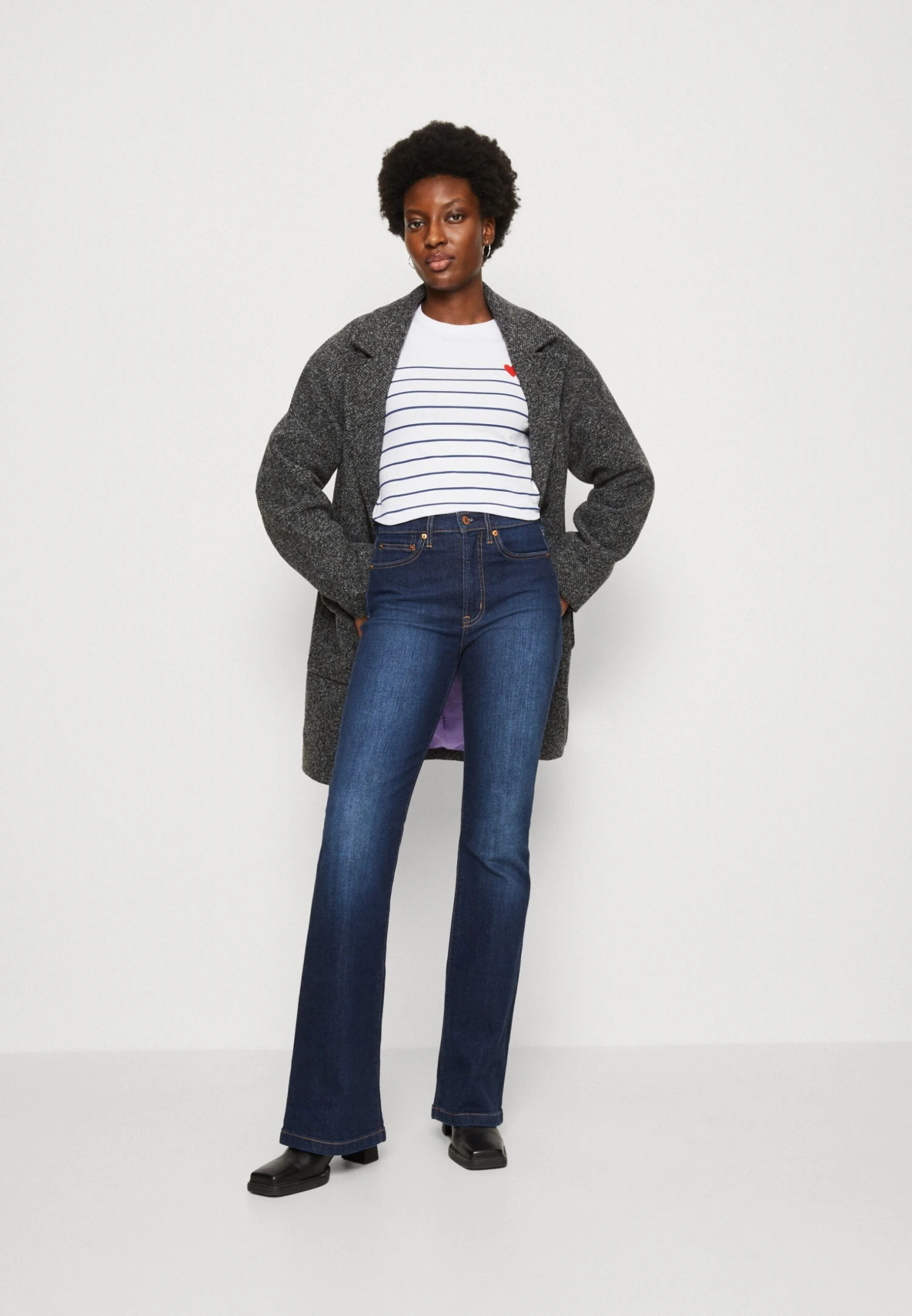 Anna Field T-Shirt À Manches Longues - White/Dark Blue 2 Anna Field T-Shirt À Manches Longues - White/Dark Blue – Image 2